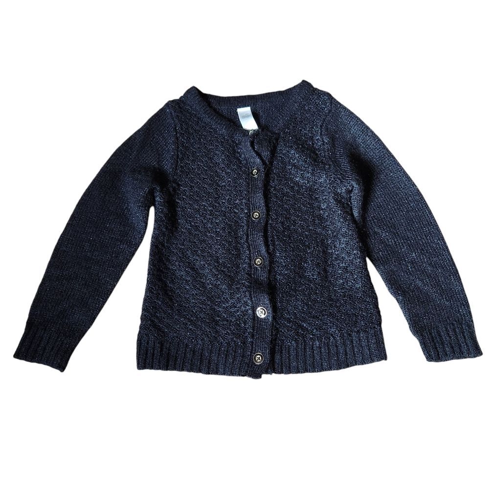 Cherokee Girl's Cardigan Sweater Size 2T Black Sparkle